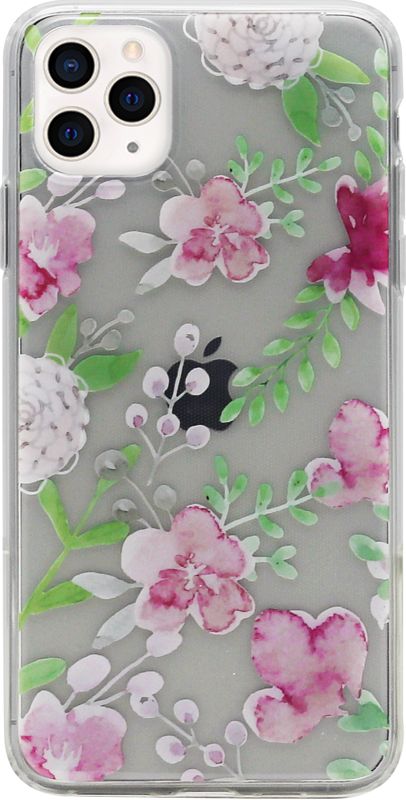 Foto van Bluebuilt mixed blossom soft case apple iphone 11 pro back cover transparant