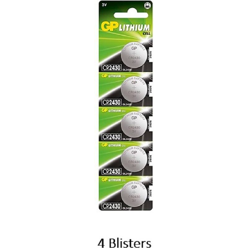 Foto van 20 stuks (4 blisters a 5 stuks) gp lithium cr2430 3v