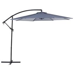 Foto van Beliani ravenna - cantilever parasol-grijs-polyester