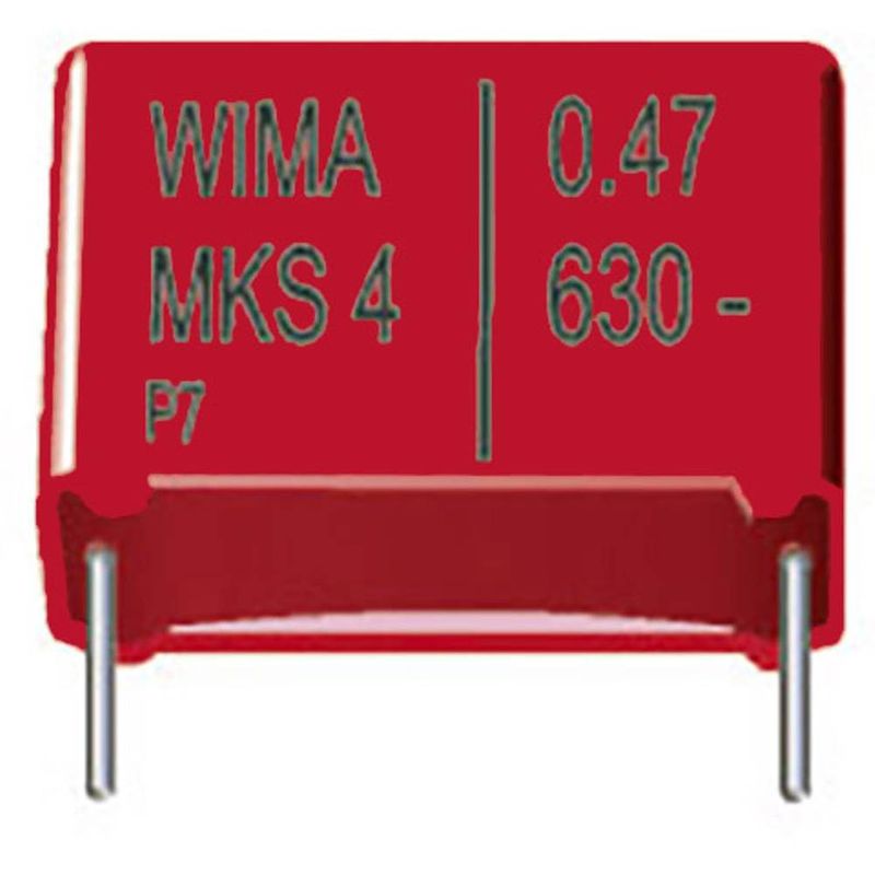 Foto van Wima mks2g024701e00kssd 4000 stuk(s) mks-foliecondensator radiaal bedraad 0.047 µf 400 v/dc 10 % 5 mm (l x b x h) 7.2 x 4.5 x 9.5 mm bulk