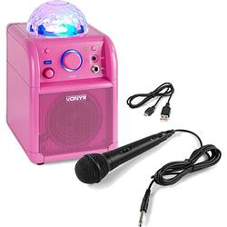 Foto van Vonyx sbs50 bluetooth party speaker met led roze