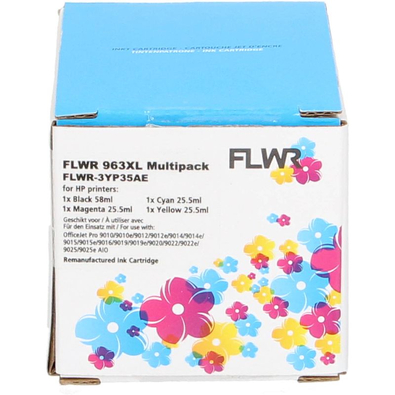 Foto van Flwr hp 963xl multipack zwart en kleur cartridge