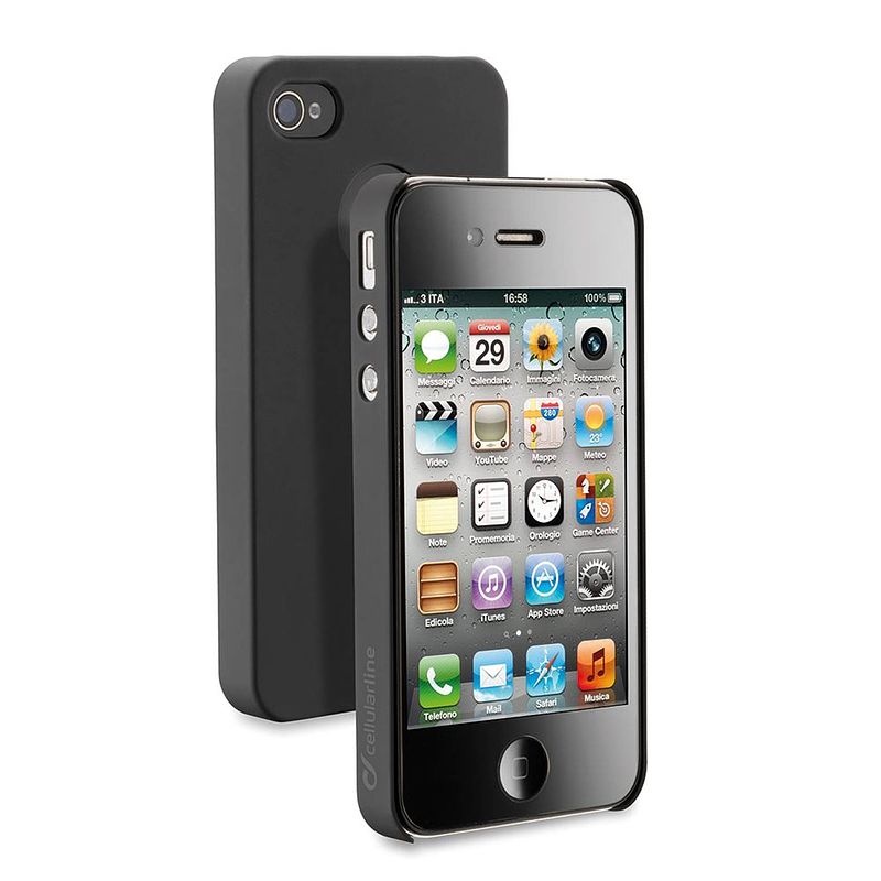 Foto van Cellular line apple iphone 4/4s backcover soft