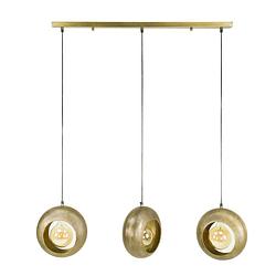 Foto van Hoyz - hanglamp track - 3 lampen - aluminium - brons antiek - 110x28x150