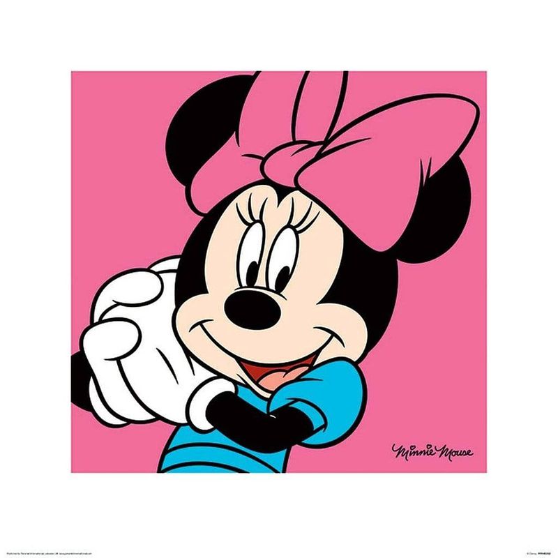 Foto van Pyramid minnie mouse pink kunstdruk 40x40cm