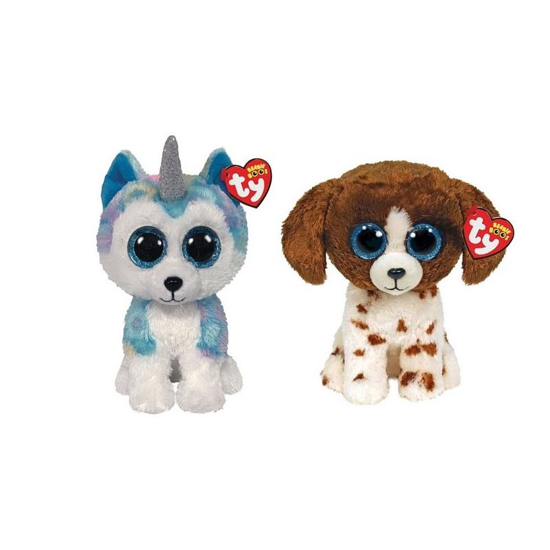 Foto van Ty - knuffel - beanie buddy - helena husky & muddles dog