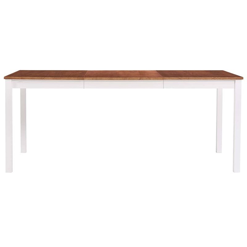 Foto van The living store eettafel grenenhout - 180 x 90 x 73 cm - wit en bruin