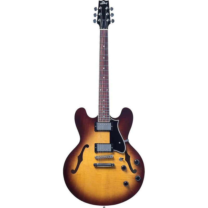 Foto van Heritage standard h-535 original sunburst semi-akoestische gitaar met koffer