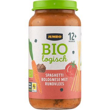 Foto van Jumbo biologisch babyvoeding spaghetti bolognese met rundvlees 12+ maanden 250g