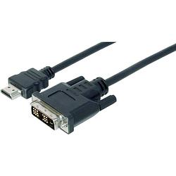 Foto van Digitus hdmi / dvi adapterkabel hdmi-a stekker, dvi-d 18+1-polige stekker 2.00 m zwart ak-330300-020-s schroefbaar hdmi-kabel