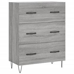 Foto van Vidaxl dressoir 69,5x34x90 cm bewerkt hout grijs sonoma eikenkleurig