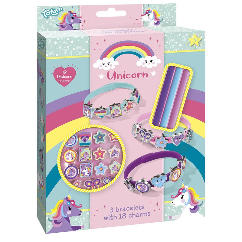 Foto van Totum knutselset bracelet unicorn meisjes 21-delig