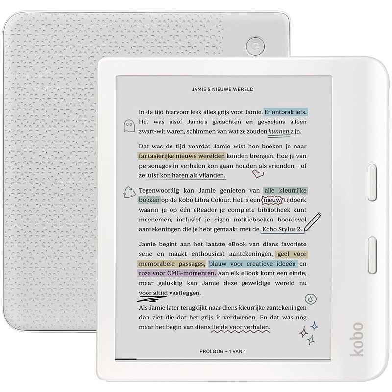 Foto van Kobo libra colour e-reader wit