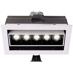 Foto van Deko light 565256 ceti 5 led-inbouwlamp led vast ingebouwd energielabel: g (a - g) 10.50 w wit