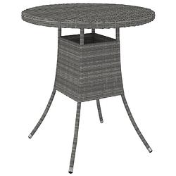 Foto van Vidaxl tuintafel 70x70x73 cm poly rattan grijs