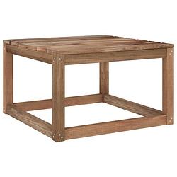 Foto van Vidaxl tuintafel pallet 60x60x36,5 cm geïmpregneerd grenenhout bruin