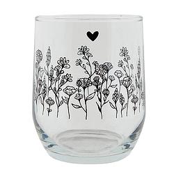 Foto van Clayre & eef waterglas ø 8*9 cm / 300 ml transparant glas bloemen drinkbeker drinkglas transparant drinkbeker drinkglas
