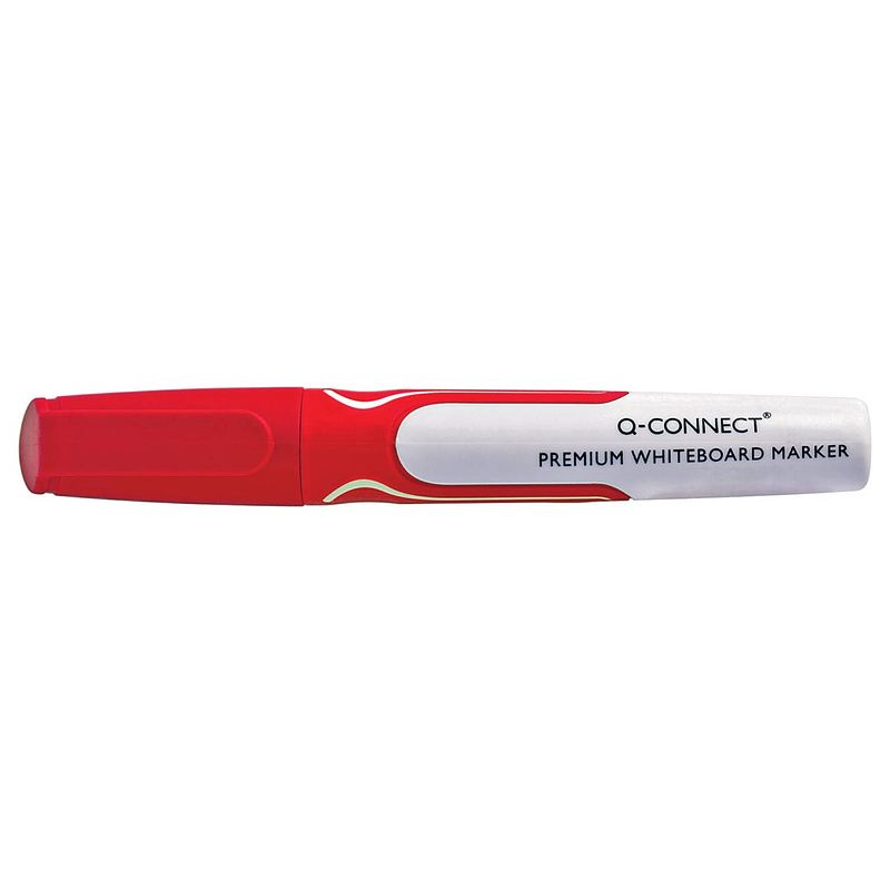 Foto van Q-connect whiteboard marker, 3 mm, ronde punt, rood 10 stuks