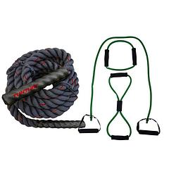 Foto van Tunturi - fitness set - battle rope 9 meter - tubbingset groen