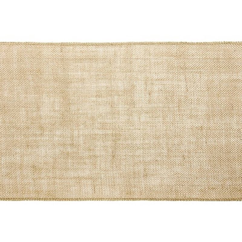 Foto van Jute tafelloper/placemats 28 x 500 cm - thema antiek/romantisch - tafeldecoratie versieringen