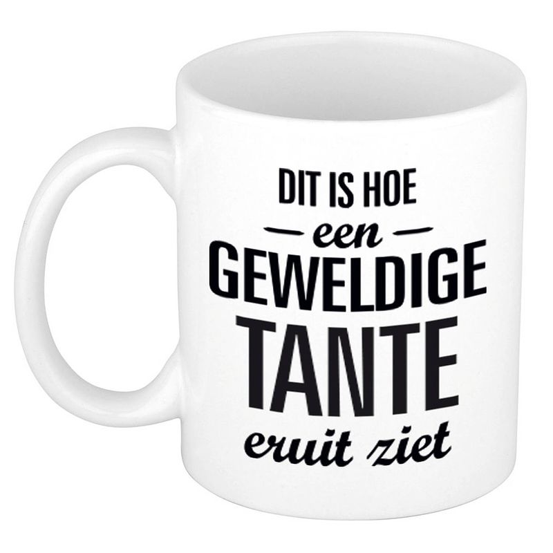 Foto van Geweldige tante cadeau koffiemok / theebeker 300 ml - feest mokken