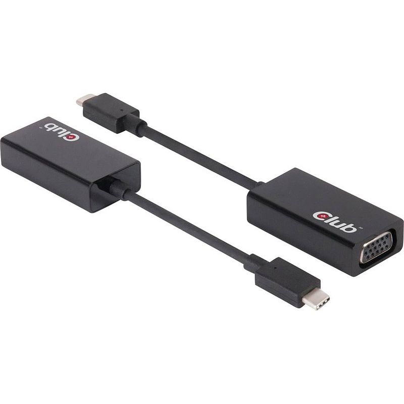 Foto van Club3d cac-1502 usb / vga adapter [1x usb-c® stekker - 1x vga-bus] zwart 15.00 cm