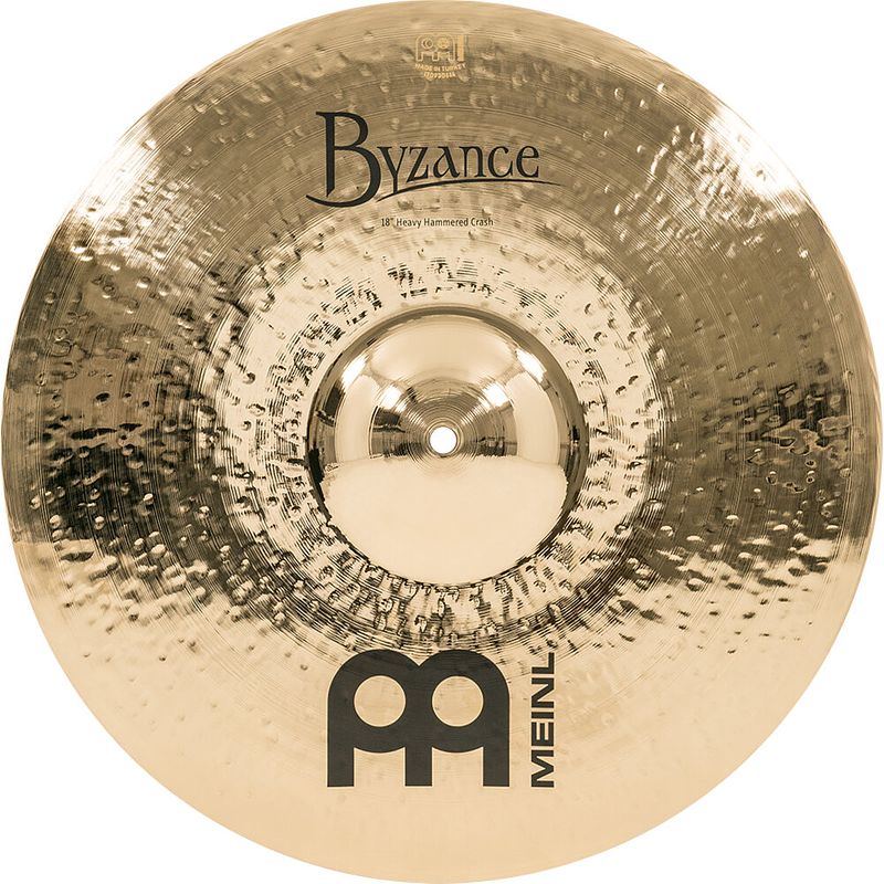 Foto van Meinl b18hhc-b byzance brilliant heavy hammered crash 18 inch