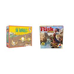Foto van Spellenset - bordspel - 2 stuks - de gorgels spel het ondergronde avontuur & risk junior