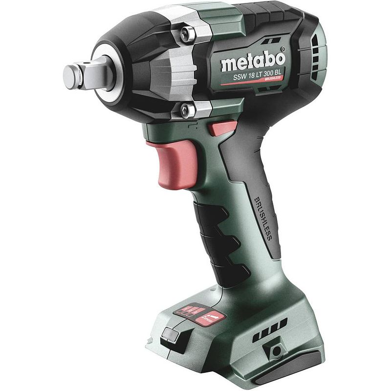 Foto van Metabo ssw 18 lt 300 bl 602398850 accu-slagmoersleutel 18 v zonder accu