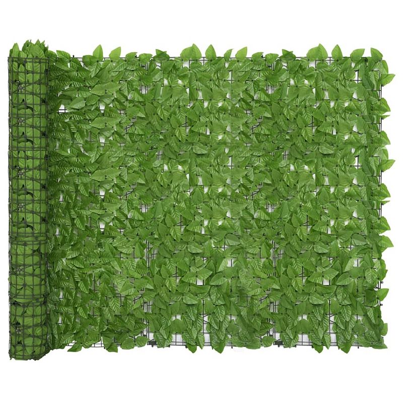 Foto van Vidaxl balkonscherm met groene bladeren 300x150 cm