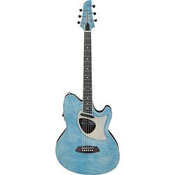 Foto van Ibanez tcm50fmodb open pore denim blue elektrisch akoestische westerngitaar