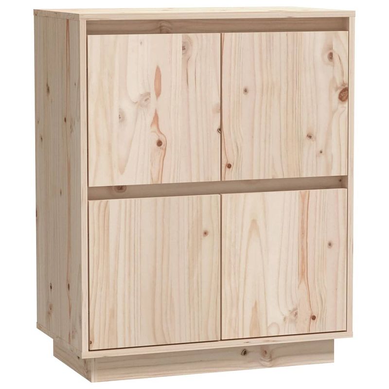 Foto van Vidaxl dressoir 60x34x75 cm massief grenenhout