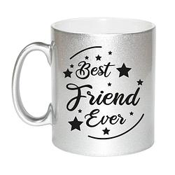 Foto van Zilveren best friend ever cadeau koffiemok / theebeker 330 ml - feest mokken