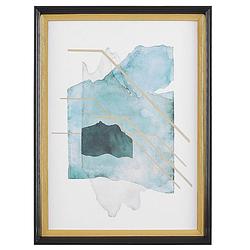 Foto van Beliani touba - wanddecoratie-blauw-papier