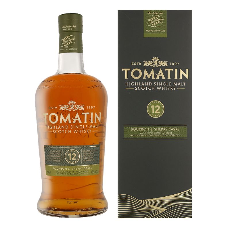 Foto van Tomatin 12 years 1ltr whisky + giftbox