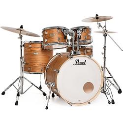 Foto van Pearl dmpa925s/c876 decade maple artisan satin caramel veil 5d. rock drumstel met hardware