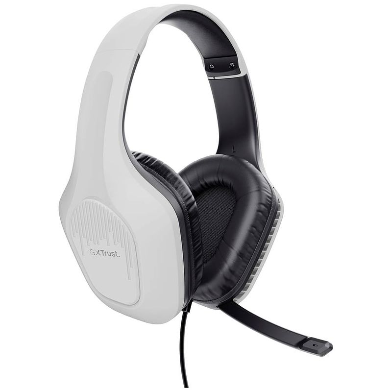 Foto van Trust gxt415ps zirox ps5 over ear headset gamen kabel stereo wit