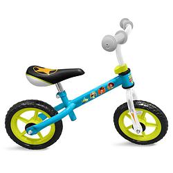 Foto van Disney loopfiets met 2 wielen loopfiets toy story 10 inch junior lichtblauw/lichtgroen