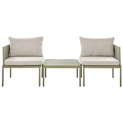 Foto van Beliani terracina - loungeset-groen-aluminium