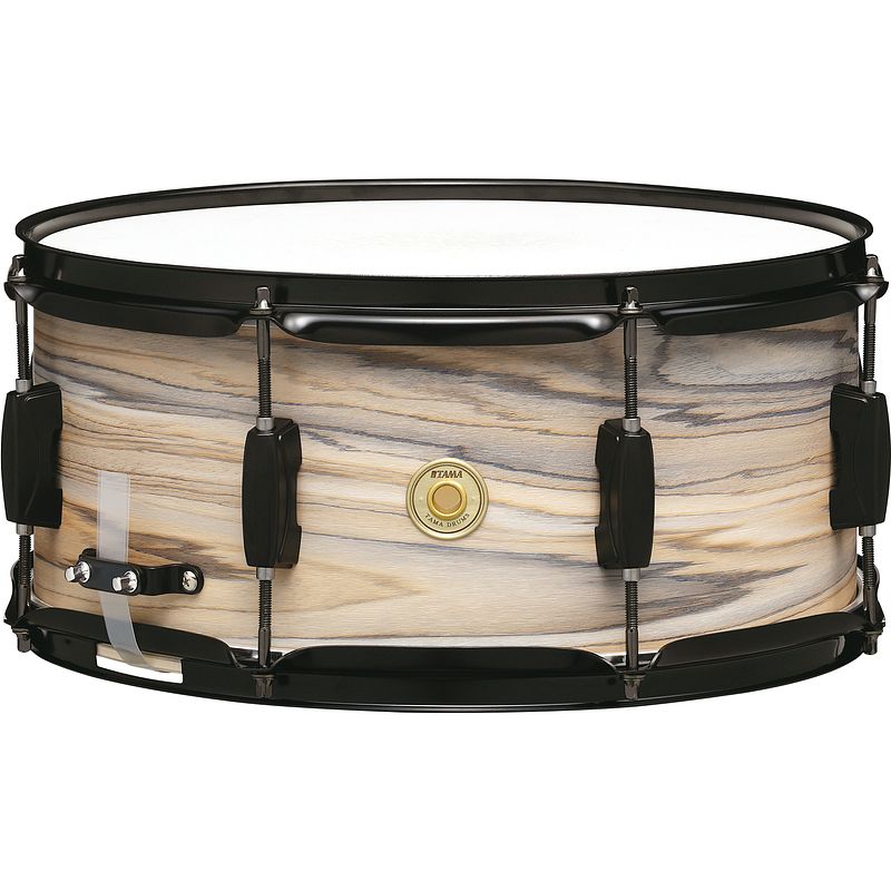 Foto van Tama wp1465bk-nzw woodworks natural zebrawood 14 x 6.5 inch snaredrum