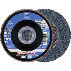 Foto van Pferd 67686115 polifan-lamellenschijf pff 115 z 60 sg power steelox diameter 115 mm n/a 10 stuk(s)