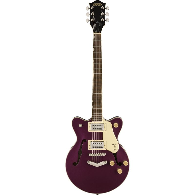 Foto van Gretsch g2655 streamliner center block jr. double-cut burnt orchid il semi-akoestische gitaar