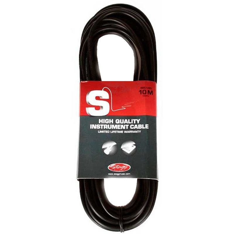 Foto van Stagg sgc10dl instrumentkabel jack-jack 10 meter