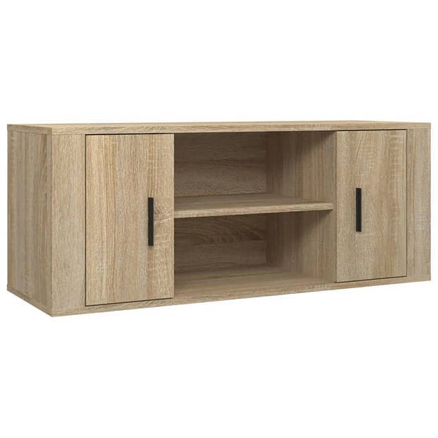 Foto van Vidaxl tv-meubel 100x35x40 cm bewerkt hout sonoma eikenkleurig