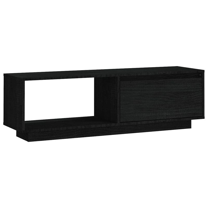 Foto van The living store tv-meubel - hifi - houten - 110 x 30 x 33.5 cm - zwart