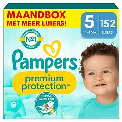 Foto van Pampers - premium protection - maat 5 - maandbox - 152 stuks - 11/16 kg