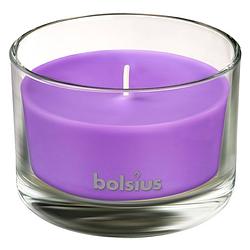 Foto van Bolsius geurkaars true scents lavendel 9,2 cm glas/wax paars