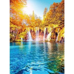 Foto van Wizard+genius waterfall and lake in croatia vlies fotobehang 192x260cm 4-banen