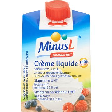 Foto van Minusl lactosevrij houdbare slagroom uht 200ml bij jumbo