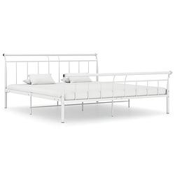 Foto van Vidaxl bedframe metaal wit 200x200 cm